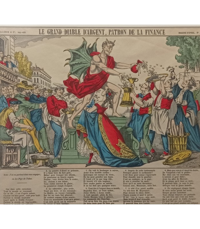 Le Grand Diable d'Argent - Image d'EPINAL - PELLERIN - Gravure originale XIX° siècle