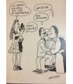 WOLINSKI Georges "Ma chérie nos époux ont l'air de sympathiser" - Dessin original signé.