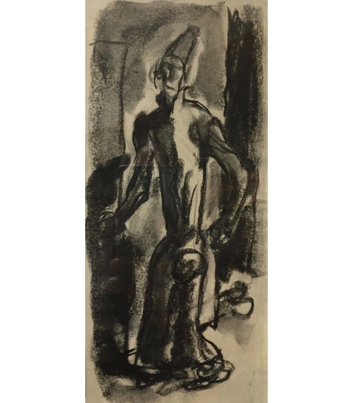 BOFA Gus "Clown" - Dessin original au fusain.