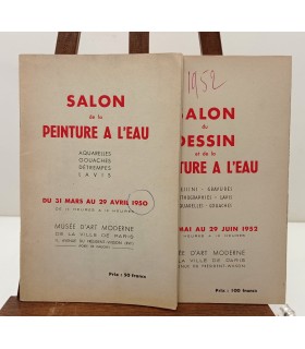 Salon de la Peinture à l'Eau - Lot de 2 catalogues Années 1950 et 1952