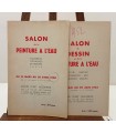 Salon de la Peinture à l'Eau - Lot de 2 catalogues Années 1950 et 1952