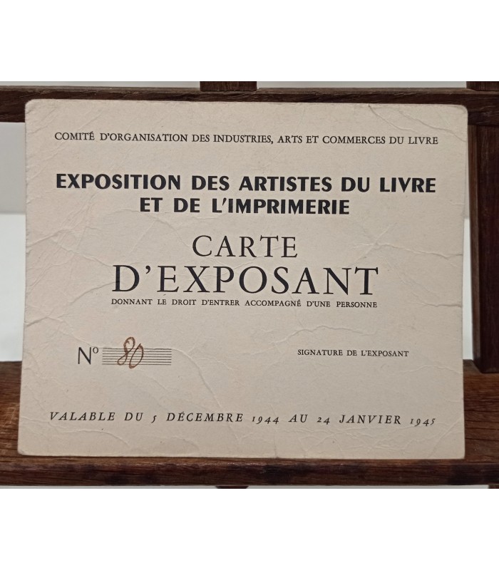 Exposition des Artistes du Livre et de l'Imprimerie - Catalogue de l'exposition 1945