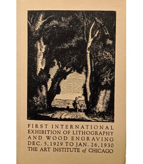 Chicago - First International exhibition of lithography and wood engraving - 1929 à 1930 rare Catalogue de l'exposition