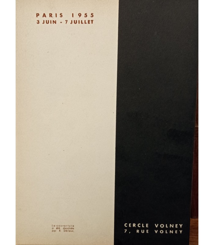 Les ARTS AFRICAINS Cercle VOLNAY - Catalogue de l'exposition de Juin-Juillet 1955 Paris