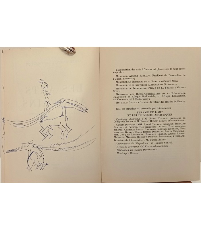 Les ARTS AFRICAINS Cercle VOLNAY - Catalogue de l'exposition de Juin-Juillet 1955 Paris