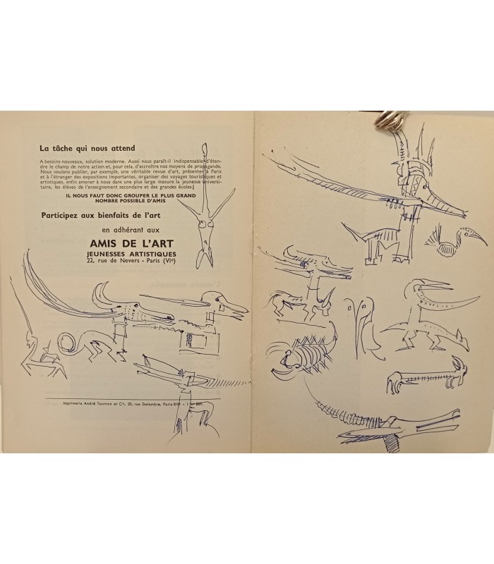 Les ARTS AFRICAINS Cercle VOLNAY - Catalogue de l'exposition de Juin-Juillet 1955 Paris