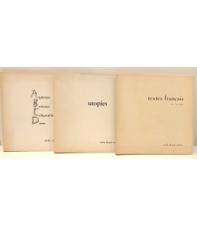 Cécile éluard valette - 3 catalogues de vente : "Textes Français" - "UTOPIES" - "ALPHABETS BESTIAIRES CALLIGRAPHIE.."