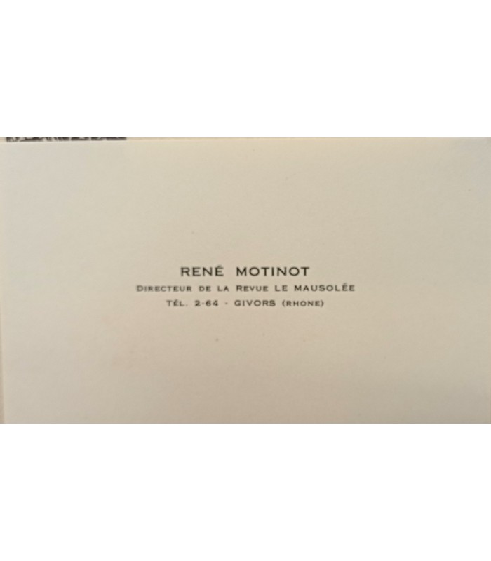 DANSES des MORTS - René MOTINOT - 1950