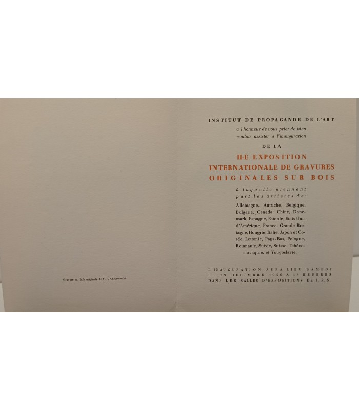 Druga Miedzynarodowa Wystawa Drzeworytow w Warszawie, MCMXXXVI- Rare catalogue de l'exposition