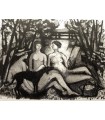 ASSELIN Maurice "Trois femmes sous le soleil d'été" - Gravure originale