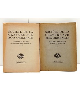 Société de la Gravure sur bois originale - Expositions de 1922 et1928 - Catalogues