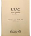 UBAC - Galerie Maegh (Paris) exposition 1979 - Carton d'invitation