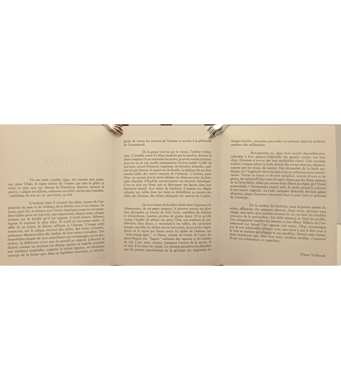 UBAC - Galerie Maegh (Paris) exposition 1979 - Carton d'invitation