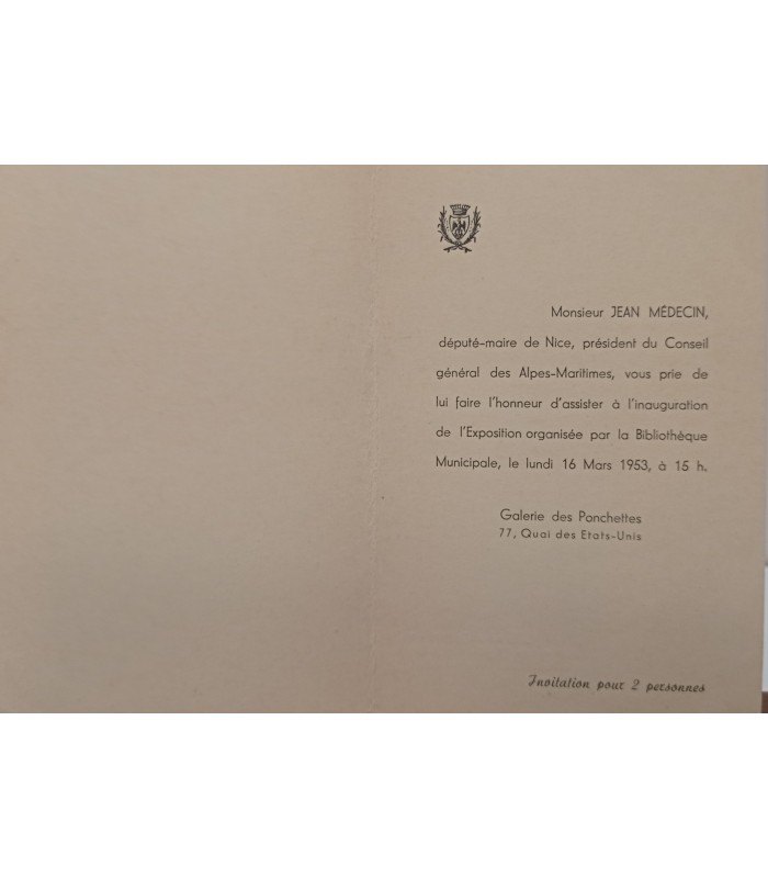 Reliures et Estampes Françaises - Nice 1953 - Catalogue