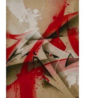 MadC "Fourteen Thirteen" - Acrylique et bombe aérosol signée.