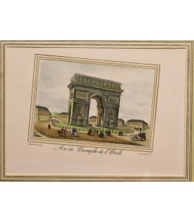 "Arc de Triomphe de l'Etoile" - Gravure originale.