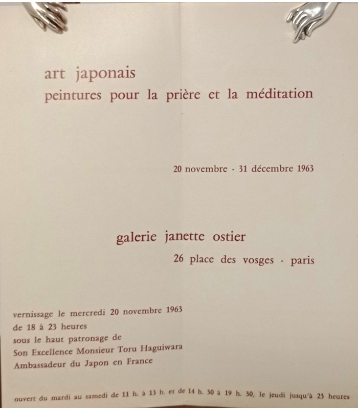 Galerie Janette OSTIER - ARt Japonais, peintures pour la prière et la méditation - Catalogue 1963
