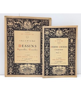 DROUOT - Lot de 2 catalogues de ventes de dessins anciens : 1928 et 1929