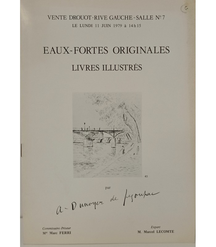 DROUOT - Vente Dunoyer de Segonzac - Catalogues ventes du 10 mai 1967 et du 11 juin 1979.