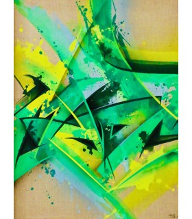 MadC "Sixteen One" - Acrylique et bombe aérosol signée.