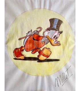 AKA MILLET "Scrooge McDuck" - Peinture acrylique signée.