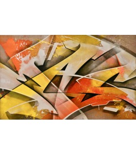 MadC "Seventeen Twenty-Four" - Acrylique et bombe aérosol signée.