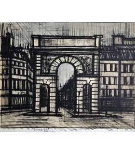 BUFFET Bernard "La Porte Saint-Martin" - Lithographie originale de 1962 signée