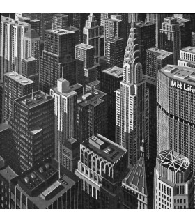 PEYRET Eric "B&W Chrysler" - Acrylique sur toile signée