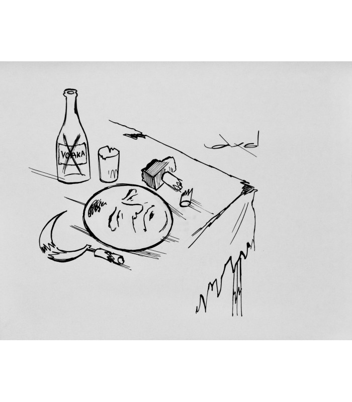 AXEL "Sous Gorbatchev, la fin du communisme" - Dessin de presse original signé.