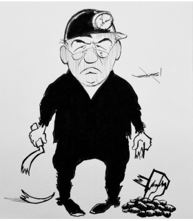 AXEL "Le communisme brisé sous Gorbatchev" - Dessin de presse original signé.