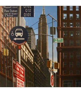 PEYRET Eric "2. Av. B Stop" - Acrylique sur toile