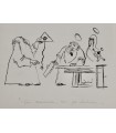 AXEL "Suis menuisier pas électricien" - Dessin de presse original signé.