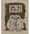 AXEL "En prison" - Dessin de presse original signé.