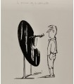 AXEL "Le suicide chez les adolescents -2" -  Dessin de presse original signé.