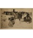 CHAHINE Edgar "Distribution de soupe le Vendredi" - Gravure originale.